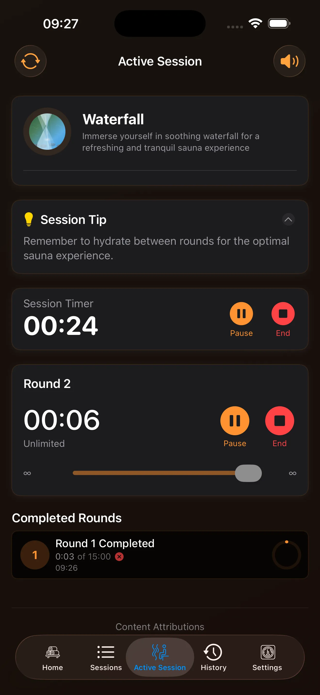 Sauna Assistant Dark mode