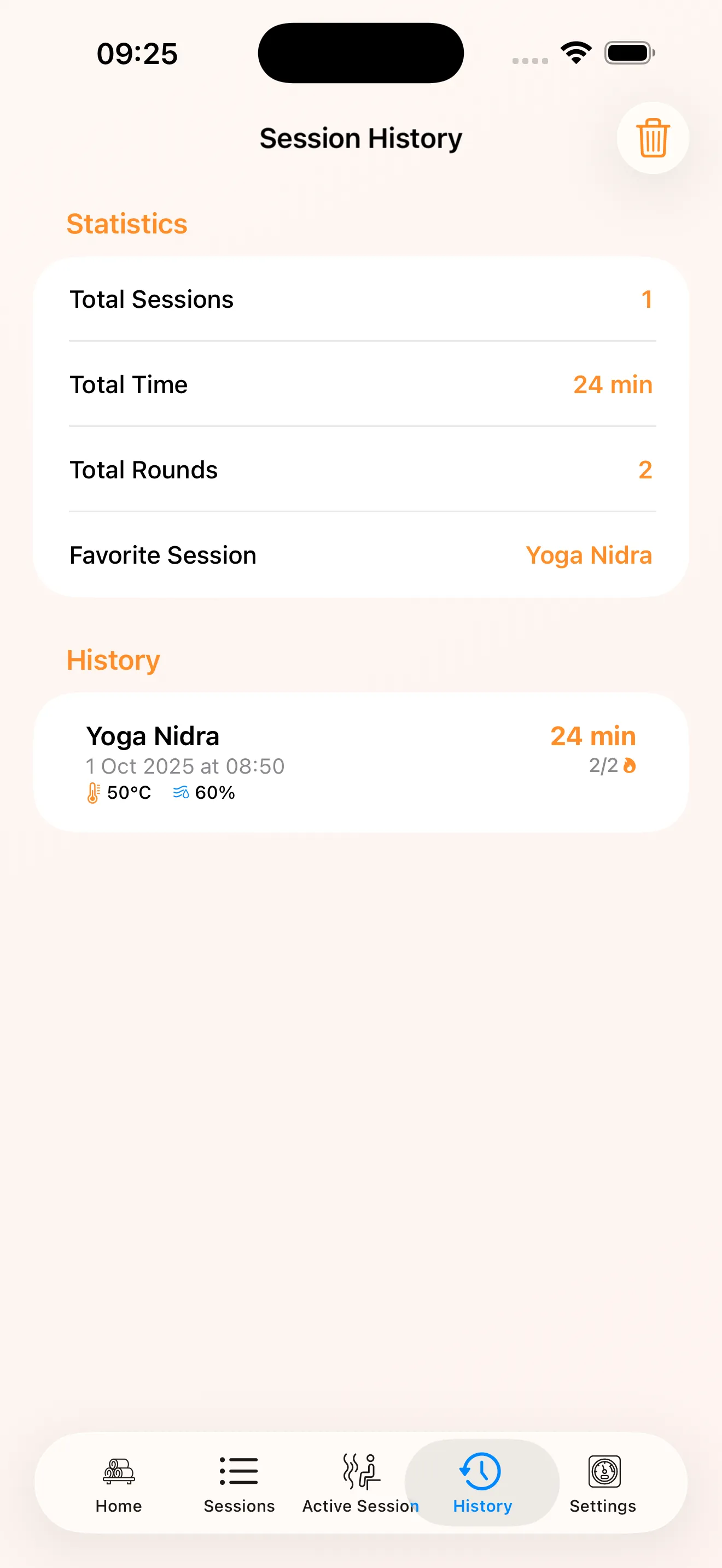 Sauna Assistant Detailed Sauna Tracker Session Log