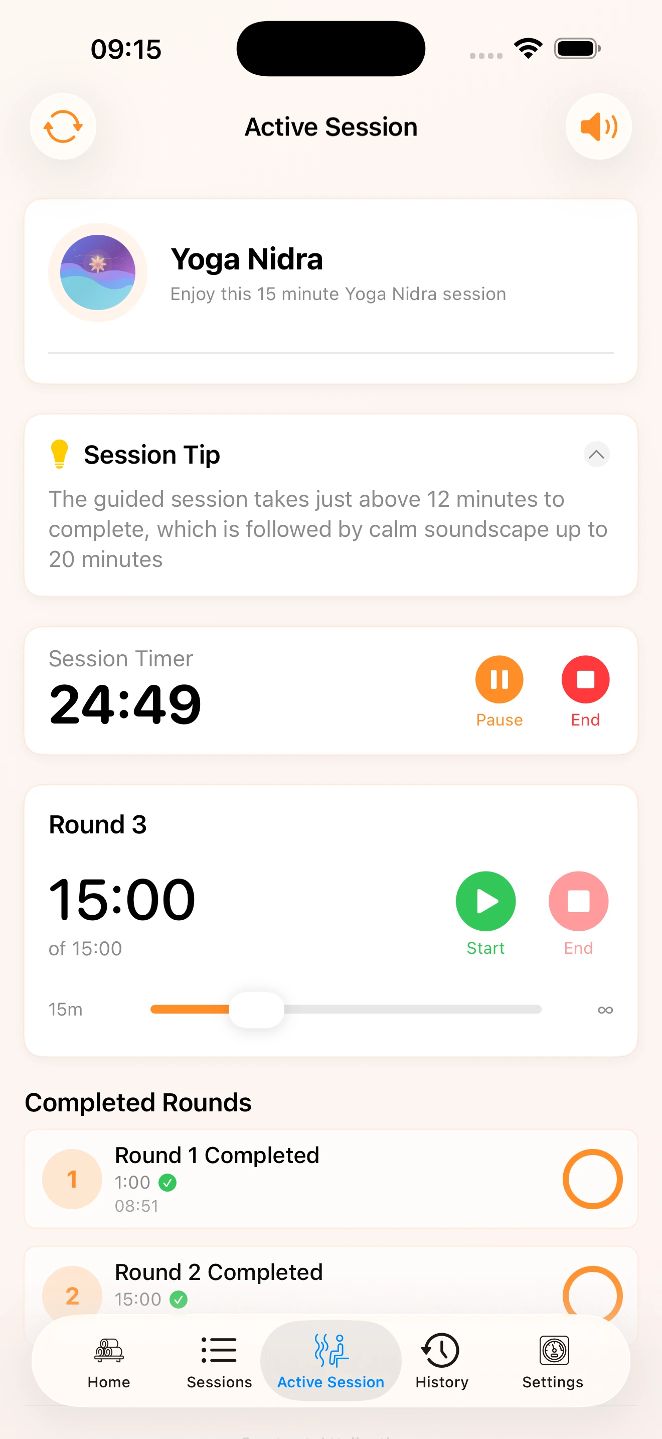 Sauna Assistant Customizable Timer Screen